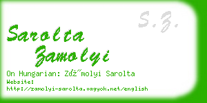 sarolta zamolyi business card